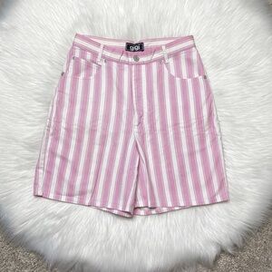 Vintage Gigi Shorts Pink White Striped